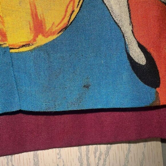 Vintage 80s Karin Steven’s Abstract Ladies at Dinner Blouse - Picture 5 of 5